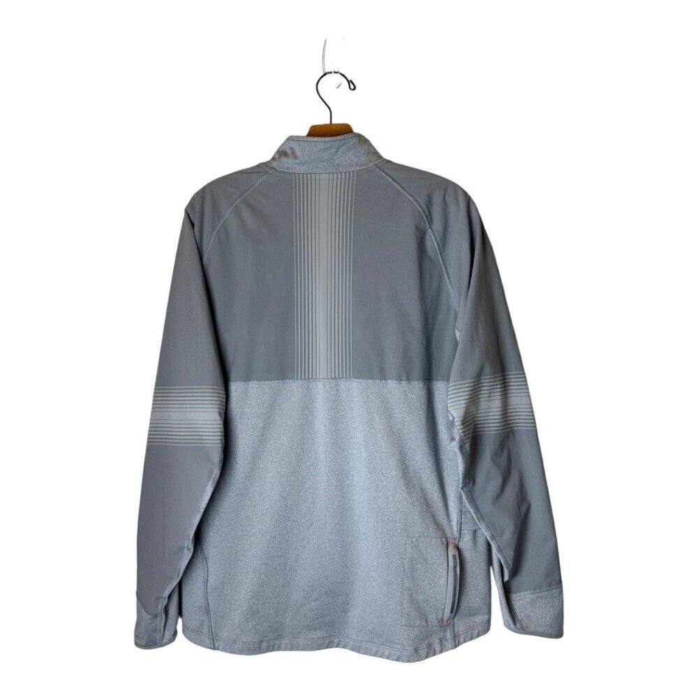 Nike Sweatshirt Men Medium Gray Half Zip Dri‎ Fit Running Flex Vent Pullover - Picture 2 of 12